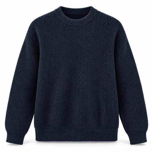 Cavendish Ribbed Crewneck Jumper